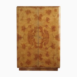Armoire 2 Portes Art Déco avec Placage en Loupe