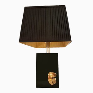Lamp in Gilt Bronze and Altuglas, 1980s