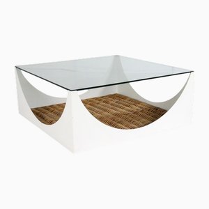 Mesa de centro de vidrio, años 70