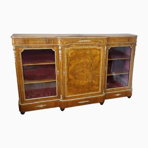 Victorian Cross-Banded and Inlaid Walnut Cabinet