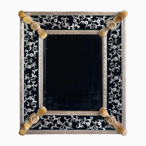 Miroir en Verre de Murano avec Marges, Début du 20ème Siècle