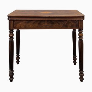 Flamed Mahogany Game Table