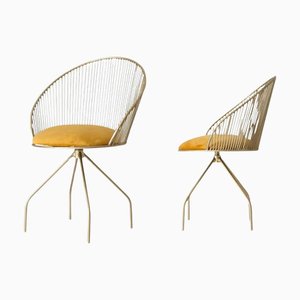 Chaises de Salle à Manger Cuet Collection Dorées et Velours par Europa, Set de 6