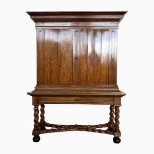 Biedermeier Stollen Cabinet in Walnut & Oak, 1830s