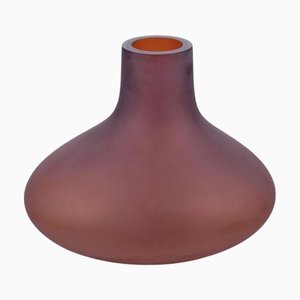 Vaso grande in vetro di Murano marrone di Salviati, inizio XXI secolo