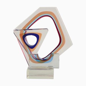 Cubist Murano Glass Sculpture by Tiozzo & Ferro, 1970s
