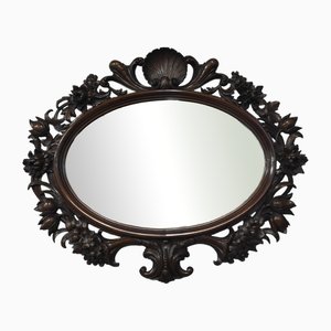 Oval Mahogany Mirror, 1880s