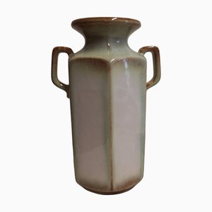 Vintage Keramikvase mit Doppelhenkeln von Scheurich, 1980er