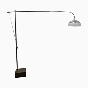 Vintage Stehlampe mit Gestell aus Marmor & verchromtem Stahl, 1970er