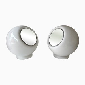 Lampade a sfera Space Age in vetro di Murano di Giusto Toso per Leucos, Italia, anni '70, set di 2