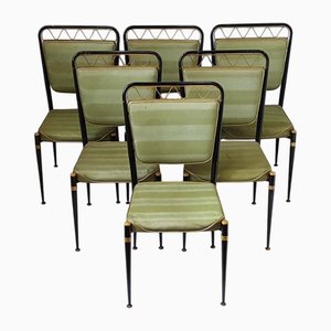 Mid-Century Modern Stühle aus Stahl, 1950er, 6 . Set