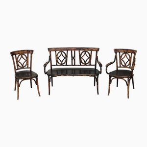 Living Room Set from Baumann, 1900s, Set of 3