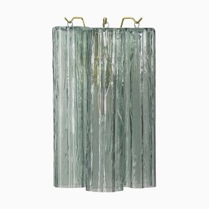 Lámpara de pared italiana de cristal de Murano verde, años 90
