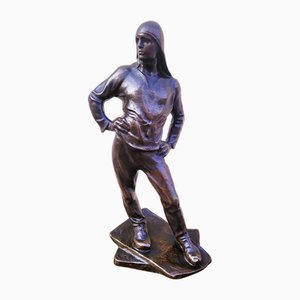 Constantin Meunier, El petrolero del puerto de Amberes, siglo XIX, Bronce