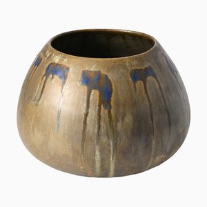 Danish Drip Glaze Studio Pottery Vase by Haakon Darger, 1960s
