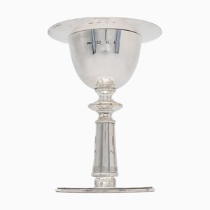 Elizabeth Ii Sterling Silver Chalice & Paten, London, 1985, Set of 2