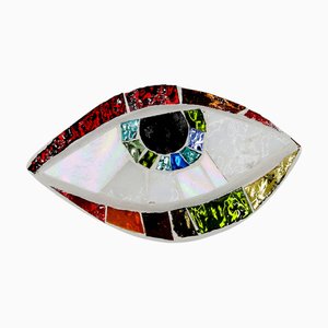 Anti Evil Eye Mosaic #36 Wall Sculpture by Ruth Minola Scheibler