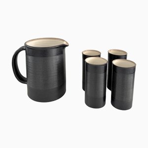 Carafe and Drinking Glasses, 1960s, Set of 5