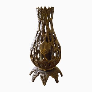 Bougeoir Menorah Brutaliste en Bronze par Wainberg, 1970s