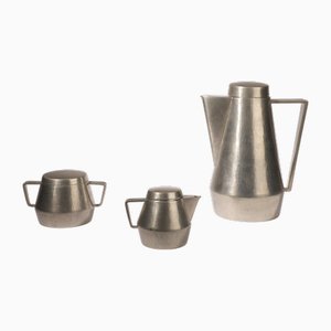 Vintage Pewter Tableware Set by G. Wahlgren for Visby, Set of 3