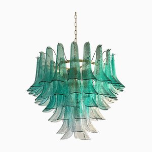Green-Weather Sella Petali Chandelier in Mazzega Style by Simoeng