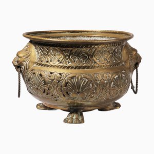 Grand Pot de Fleurs Doré