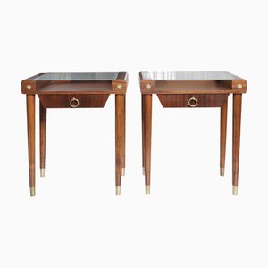 Tables de Chevet Mid-Century en Bois, Set de 2