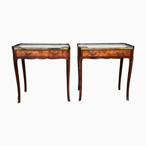 French Rectangular Nightstands, 1910, Set of 2
