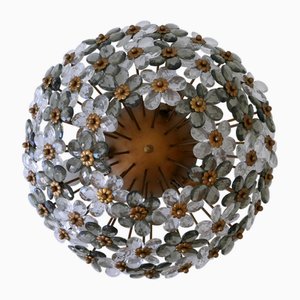 Mid-Century Deckenlampe mit Blumenmuster von Banci Firenze, 1970er