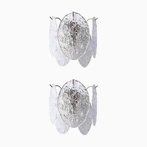Nuvoletta Murano Style Glass Disc Wall Sconces by Simoeng, Set of 2