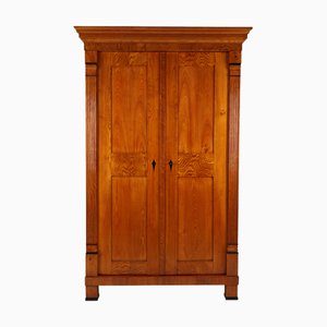 Antique Biedermeier Ash Wardrobe, 1820s