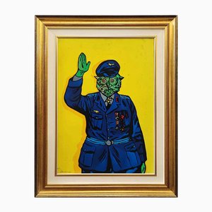 Max Hamlet, Greeting of the Myth, 1987, Acrylic Painting on Canvas, Framed
