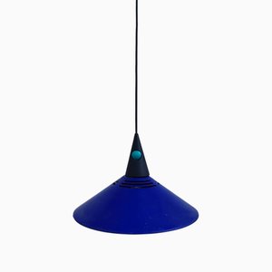 Vintage Hängelampe in Blau