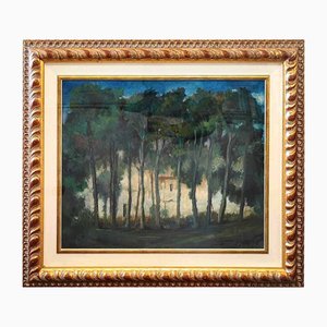 Domenico Purito, Forest, Oil on Canvas, 1967, Framed