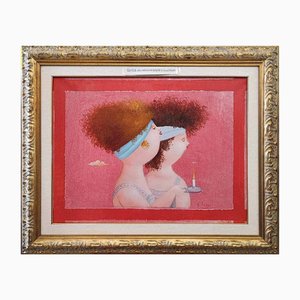Después de Nicola Vietti, Escena figurativa, Óleo sobre lienzo, Enmarcado