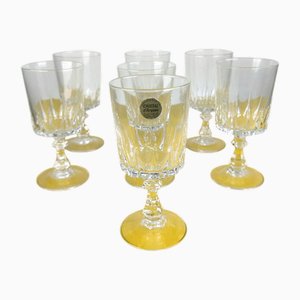 Vintage Crystal Glasses from Arques France, Set of 7
