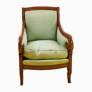 Vintage Bergere Armchair in Wood and Fabric