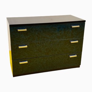 Vintage Black Chest of Drawers, 1980s