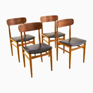 Moderne Vintage Holzstühle, 1960er, 4er Set