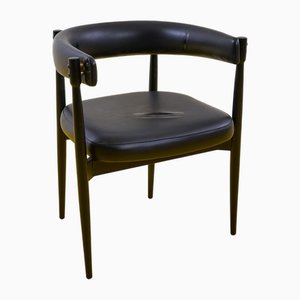 Vintage Armchair in Imitation Leather, 1950s