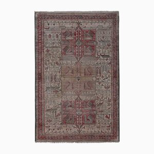 Tapis Kilim Soumac Vintage à Motifs Animaliers
