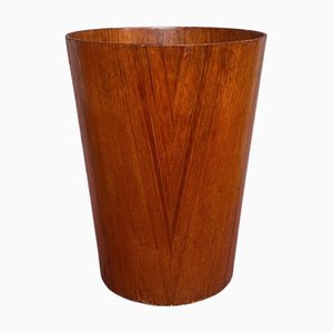Papelera sueca Mid-Century moderna de teca de Martin Aberg para Servex, años 60