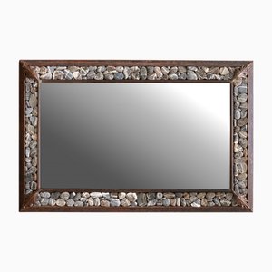 Handcrafted Mirror in Iron and Stones
