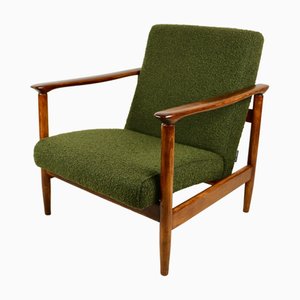 GFM-142 Chair in Olive Bouclé attributed to Edmund Homa, 1970s