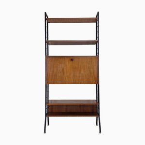 Freistehendes italienisches Mid-Century Regal aus Teak, 1950er