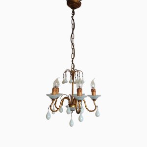 Lustre Vintage à Cinq Lampes de Made Murano Glass, 1970s