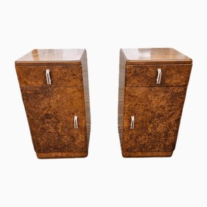 Art Deco Nachttische, 1930, 2er Set
