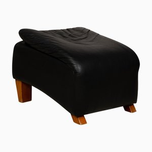 Ottomane en Cuir Noir de Willi Schillig