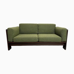 Sofá de dos plazas Boucle Bastiano italiano vintage en verde de Tobia Scarpa para Knoll, años 60