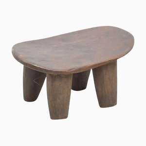 Tabouret Traditionnel Africain Antique en Bois, 1930
